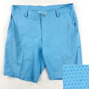 Peter Millar Sky Blue Patterned Hybrid Shorts